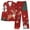 Red, variant on Tnhcen Festive Christmas Reindeer Print 2-Piece Pajamas Set V-Neck Button-Up Top Pjs with Pocket Soft Nightwear Cozy Lounging Homewear S-2XL