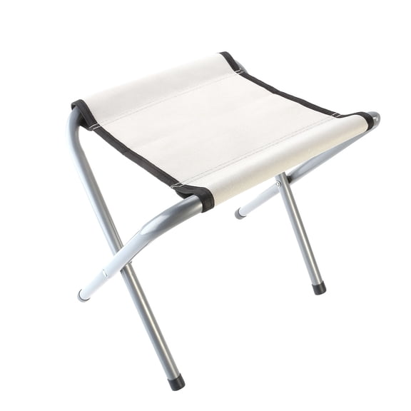 WORGEOUS Portable Small Folding Camping Stool Chair Lightweight Travel Seat Outdoor Furniture in White