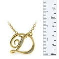 thumbnail image 6 of SuperJeweler D Initial Necklace In Yellow Gold With 7 Diamonds, Serif Style, With Free 18 Inch Cable Chain, For Women, 6 of 7