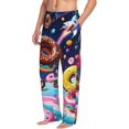 thumbnail image 6 of Fuzoiu Space Colorful Donut Print Men's Pajama Pants,Lounge Pants for Men,Lounge PJ Bottoms,Sleepwear Pants with Drawstring Pockets -X-Large, 6 of 6