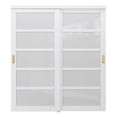 thumbnail image 3 of 72" x 80" Height Forested Glass Sliding Door Kit - 5-Lite Design for Closet Door Hardware kit including, Golden Handles, 3 of 7