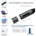 thumbnail image 3 of Lámpara de lectura LED, lector electrónico recargable por USB, luz nocturna para ojos, luz de abrazo, 3 modos de brillo, luz de libro flexible de 360°, iluminación en la cama (gris), 3 of 5