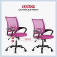 thumbnail image 6 of BestOffice Ergonomic Mesh Office Chair, Lumbar Support, Adjustable Height with Armrests for Adults, Teens, 2 Pack(Pink), 6 of 7