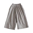 thumbnail image 7 of YWIYIUD Cotton Linen Cropped Pants for Baby Boys Girls Soft Breathable Full Elastic High Waist Loose Wide Leg Capri Trousers Stylish Daily Outdoor Bottom Pants Breathable Trousers 3-4 Years, 7 of 7