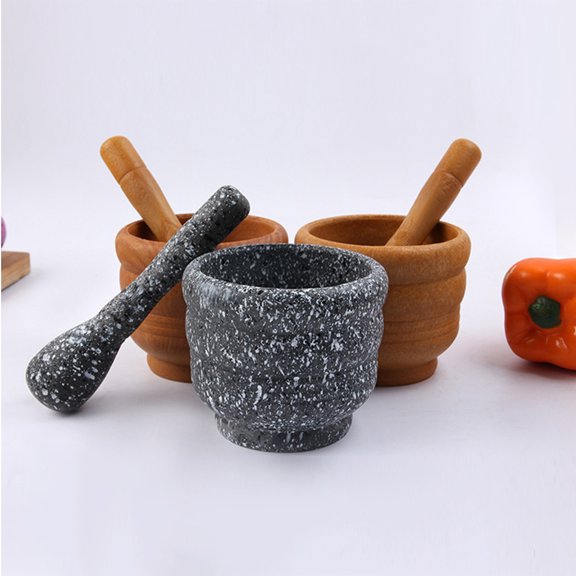 Raindrops 1Pcs Mortar and Pestle Set 11.5x10cm Garlic Pounder for Household Users