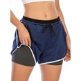 thumbnail image 5 of SAYFUT Women's Performance Double layer Running Shorts Workout Sports Yoga Shorts Tights Pants, 5 of 7