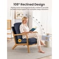 thumbnail image 3 of Mid Century Modern Accent Chairs for Living Room, 23” Wide Comfy Chair for Bedroom, Small Cozy Sherpa Reading Chairs for Adults, 108° Lounge Arm Chair Indoor with Detachable Cover, 5.5" Foam Cushion, 3 of 8