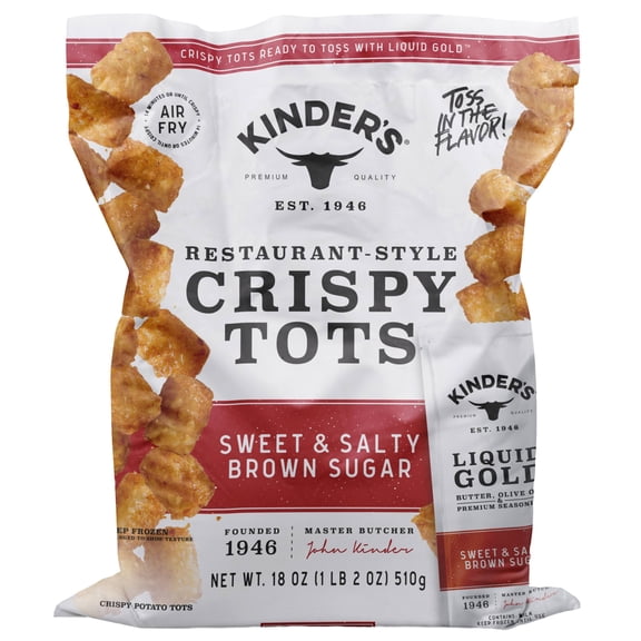 Kinder's Restaurant-Style Crispy Sweet & Salty Brown Sugar Tots, 18 oz (Frozen)