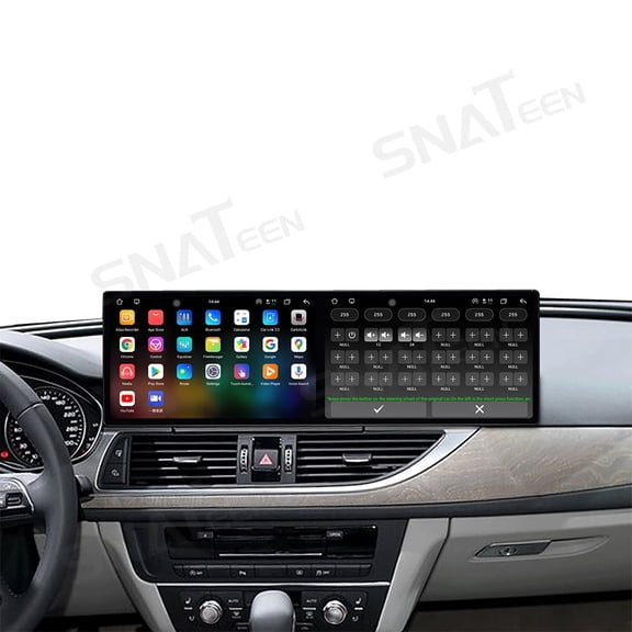 SNATEEN Dual 9.1 inch Carplay Screen/Radio/Multimedia Player for Audi A6 A7 2012 2013 2014 2015 Car Navigation/GPS Upgrade Headunit Android Display 1080P Touch Screen Receiver Replace System