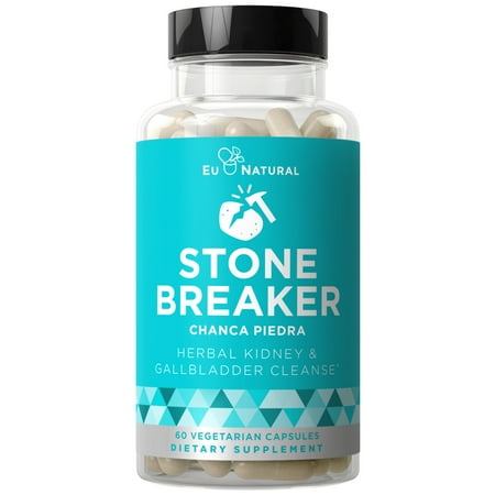 Stone Breaker Chanca Piedra - Natural Kidney Cleanse & Gallbladder Formula - Detoxify Urinary Tract, Flush Impurities, Clear System - Hydrangea & Celery Seed Extract - 60 Vegetarian Soft Capsules