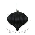 thumbnail image 2 of Vickerman 5.7" Black Matte Onion Christmas Ornament, UV treated, Set of 3, 2 of 2