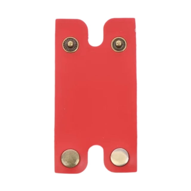 Funda para cabezal de afeitadora de piel sintética antiarañazos y superficie lisa. Protector de cuchillas de afeitadora. Rojo