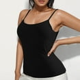 thumbnail image 4 of Meichang Camisole Tops for Women Built in Bra Women's Shelf Bra Camisole Tops Workout Slim Fit Spaghetti Strap Ribbed Tank Tops Cami Tank Undershirts, 4 of 5