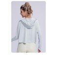 thumbnail image 3 of Women Long Sleeve Sun UV Protection Shirt UPF 50+ Zip Up Jacket Outdoor Coat, 3 of 3