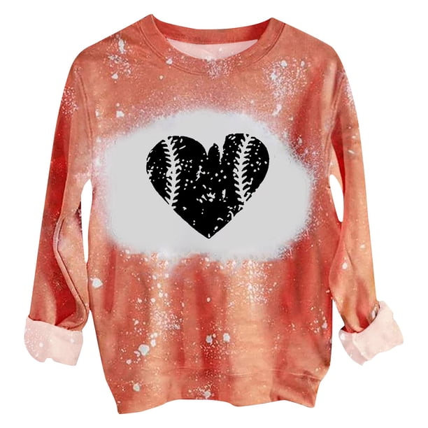 Camiseta suelta estampada a la moda para mujer, blusa de manga larga, cuello redondo, camisetas informales Pompotops FGAJ9010