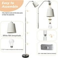 thumbnail image 2 of SUSUZI 60 inch White Floor Lamp for Bedroom Living Room, Modern Dimmable Standing Lamps - Bulb Included, 2 of 8