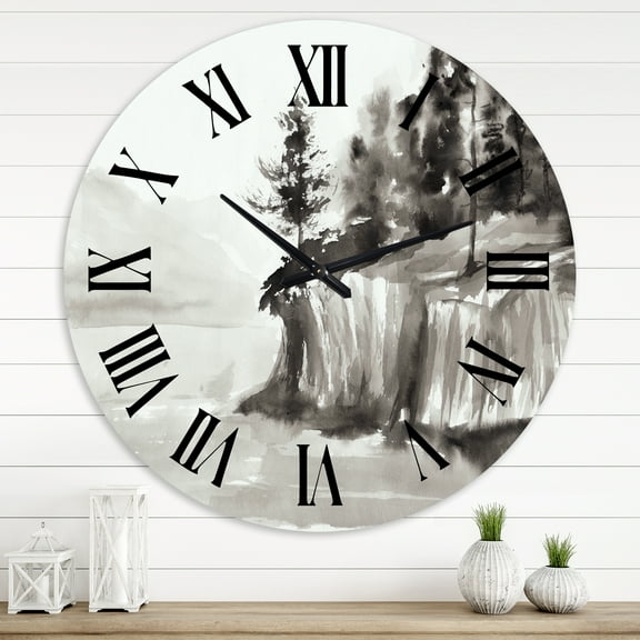 Designart 1 in Quartz Coastal Wall Clock