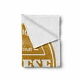 thumbnail image 2 of Cheese Soft Flannel Fleece Blanket, Gourmet Delicious Lettering Food Themed Retro Grunge Stamp Look Illustration, Cozy Plush for Indoor and Outdoor Use, 70" x 90", Dark Yellow White, by Ambesonne, 2 of 6
