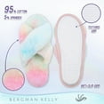 thumbnail image 3 of Bergman Kelly Fuzzy House Slippers for Women, Anti-Slip & Open Toe Scuff Style Home Shoes, Clouds Collection, 3 of 8