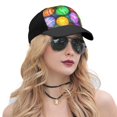 thumbnail image 5 of Naloa Colorful Easter Eggs1 Adult adjustable Print Baseball Hat, Patchwork curved brim baseball capfor Men and Women, One Size, 5 of 5