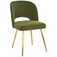 thumbnail image 5 of SAFAVIEH Aspyn Glam Velvet Solid Dining Side Chair, Olive/Brushed Gold, 5 of 13
