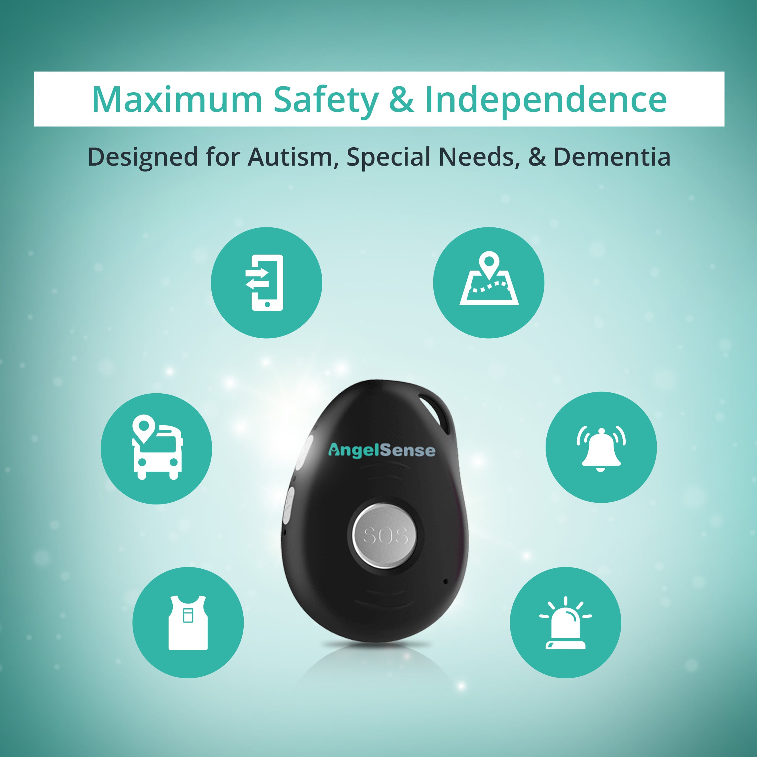 Angelsense Air Tag Angelsense Mini Gps Pouch AngelSense For Kids, Teen, Autism ...