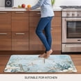 thumbnail image 5 of Teal Ocean Coastal Door Mat&nbsp;Indoor Outdoor Entrance, Non Slip Rug for Kitchen Bathroom Entryway Rug, Summer Beach Nautical Coral Starfish Washable Doormat Floor Mat for Office 20x31.5 Inch, 5 of 8