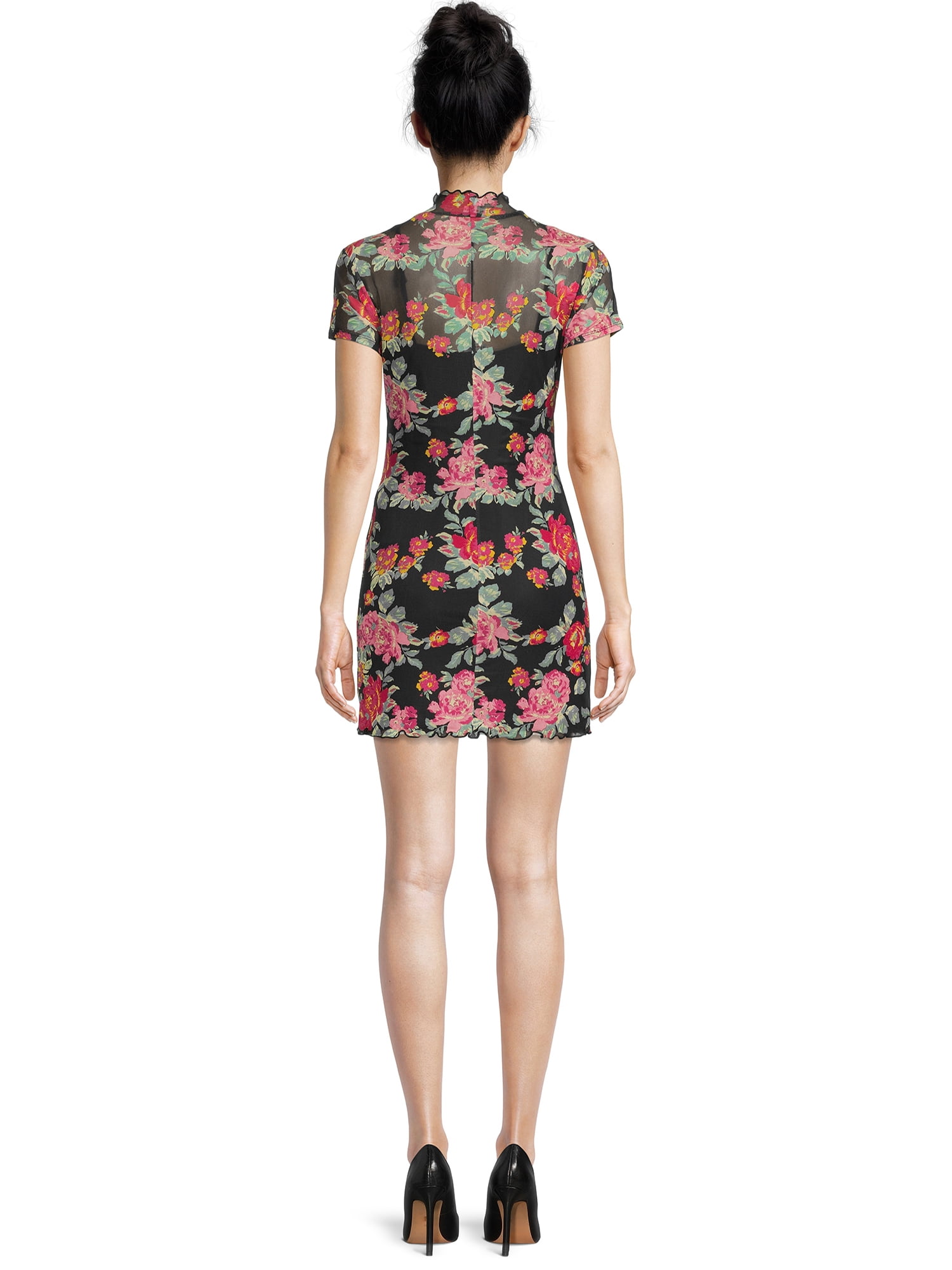 Self Esteem Juniors' Mesh Mini Dress and Liner, 2-Piece