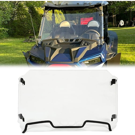 Kojem Vented Full Windshield for Polaris RZR XP 1000 4 1000 Turbo 2019 2020 2021 2022 Quick Straps Clear Windscreen