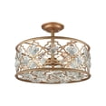 thumbnail image 7 of Elk Home Armand 17-inch Matte Gold 4-Light Crystal Semi Flush Ceiling Light, 7 of 7
