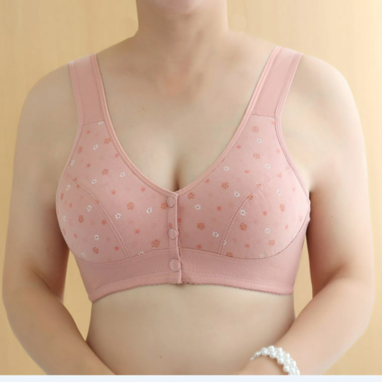 Meichang Daisy Bra for Women Comfortable Front Button Lingerie No Underwire  High Support Charm Bralette Push Up Sports Bras 