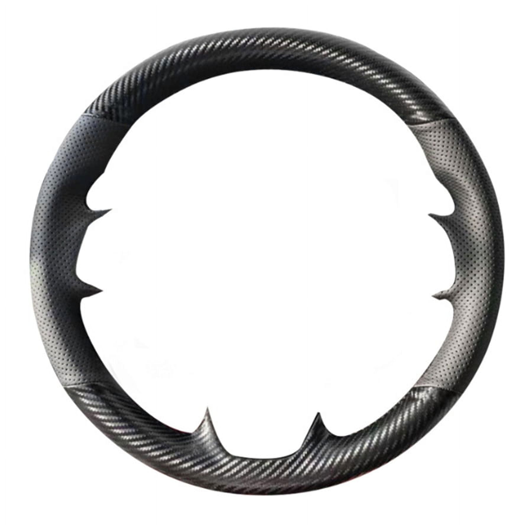 Carbon Fiber + Pu Leather DIY Hand Sewing Car Steering Wheel Cover for Toyota RAV4 Corolla 2013-2018