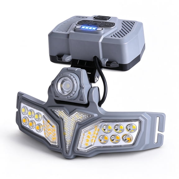DIFELOP Rechargeable Headlamp, High Brightness, Motion Sensor, Solar Charging LED Headlight for Outdoor Use