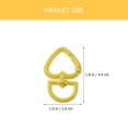 thumbnail image 4 of 10Pcs Heart Keychain Clasp Swivel Lobster Clasp Snap Hook Hanging Buckle Keyring Clip Mixed Color, 4 of 6