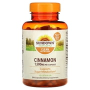 Cinnamon, 500 mg, 200 Capsules, Sundown Naturals