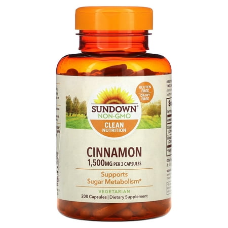 Cinnamon, 500 mg, 200 Capsules, Sundown Naturals
