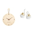 thumbnail image 1 of Reloj de pared,Reloj de pared decorativo para sala de estar,silencioso,Reloj de pared de madera con decoración moderna,estatua de cisne,Estatuas y figuritas de cisne de cerámica modernas, 1 of 8