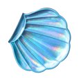 thumbnail image 4 of EeaseMX Espejo plegable de doble cara con forma de concha, de piel sintética, portátil, holográfico, para niñas y mujeres (azul), 4 of 7