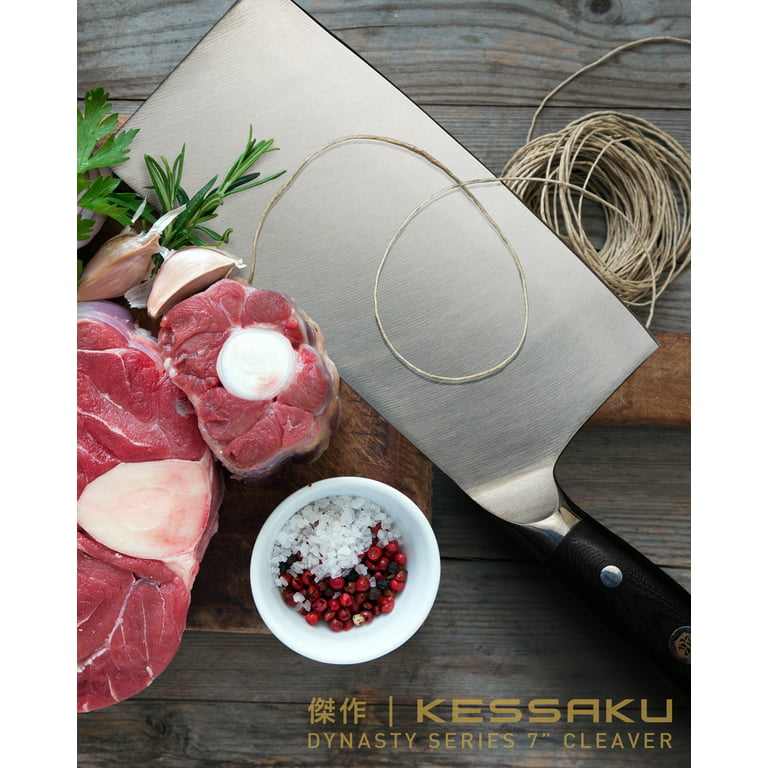 Kessaku 7-Inch Meat Cleaver Butcher Knife - Dynasty Series