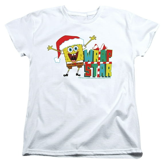 Spongebob Squarepants Wrap Star At Christmas Women's T Shirt