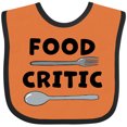 thumbnail image 3 of Inktastic Food Critic with Fork and Spoon Boys or Girls Baby Bib, 3 of 4