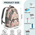 thumbnail image 5 of Chihuahua and Floral Beige Pattern Backpack for School, Cute School Bag with Adjustable Shoulder Straps and Padded Back, 16.9"x12.6"x5.9", 5 of 5