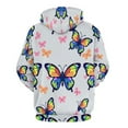 thumbnail image 4 of Enchanting Butterfly Hoodies Oversized Hoodie Couple Long Sleeve Cute Graphic Casual Hooded Sweatshirts, 4 of 5