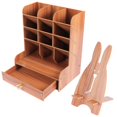 thumbnail image 1 of Pen And Stationery Storage Rack Creative Design For Bedroom Wooden Organizer 21x15x15.5cm 1Pack, 1 of 4