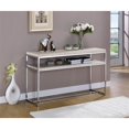 thumbnail image 1 of Furniture of America Fin Modern Metal Frame Sofa Table in Chrome, 1 of 1