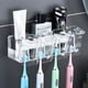 thumbnail image 4 of Soporte para cepillo de dientes, estante de almacenamiento de pasta de dientes eléctrico montado en la pared, 4 of 5