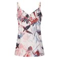 thumbnail image 4 of Camiseta con estampado informal para mujer, cuello en V, moda, sin mangas, blusa con tirantes Fridja  qr6005, 4 of 8