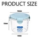 thumbnail image 5 of Caja de almacenamiento de alimentos transparente azul de 600 ml para cocina, cereales, frijoles y nueces, sello hermético, 5 of 5