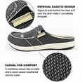 thumbnail image 6 of Men Slippers with Arch Support Canvas House Slipper Slip On Clog Outdoor Shoes, 6 of 13