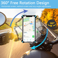 thumbnail image 6 of Rush To Sky Bicycle Mobile Phone Holder Universal Motorcycle Mobile Phone Holder, Full Protection & Anti-Shake, 360° Rotatable Outdoor Bike Holder, for 4.7-6.8" Smartphone, Blue, 6 of 8